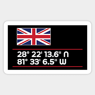 United Kingdom Epcot World Showcase Walt Disney World Coordinates Sticker